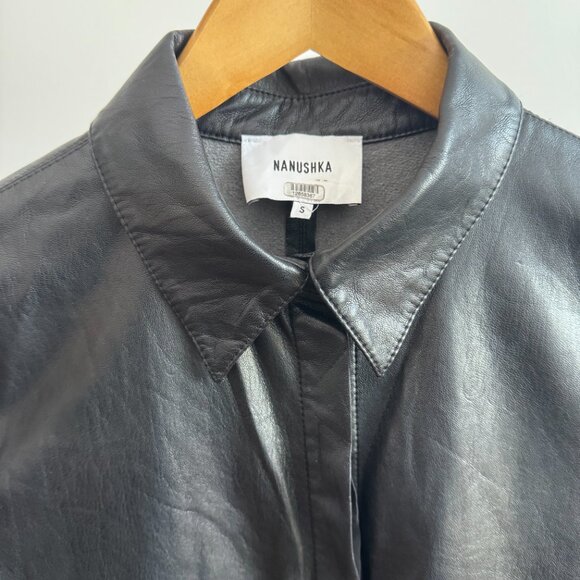 Pre-owned Nanushka vegan-leather long-sleeve shirt - size S - Picture 5 of 9